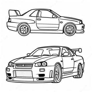 Nissan Skyline Gtr R34 Pages À Colorier