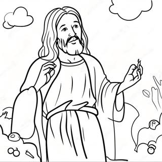 Page A Colorier Jesus Resistant A La Tentation 55532-46186