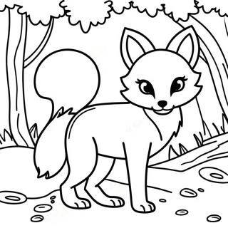 Page A Colorier Dun Renard Elegant Dans Une Foret 55542-46197