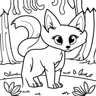 Page A Colorier Dun Renard Elegant Dans Une Foret 55542-46198