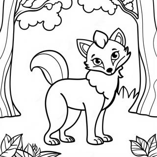 Page A Colorier Dun Renard Elegant Dans Une Foret 55542-46200