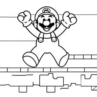 Page A Colorier Mario 8 Bits Sautant Par Dessus Goomba 5554-4439