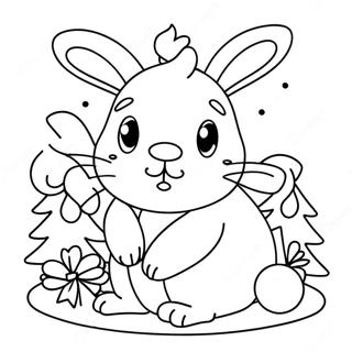 Page A Colorier Du Lapin De Noel 55561-46209