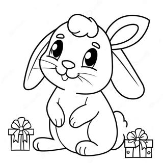 Page A Colorier Du Lapin De Noel 55561-46210