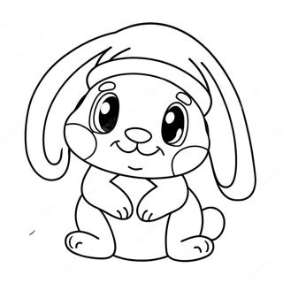 Page A Colorier Dun Mignon Lapin De Noel Avec Un Chapeau De Pere Noel 55562-46216