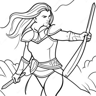 Aelin Galathynius Dans Une Page A Colorier De Bataille 55582-46242