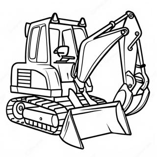 Page A Colorier De Vehicule De Construction Retroexcavateur 55591-46238