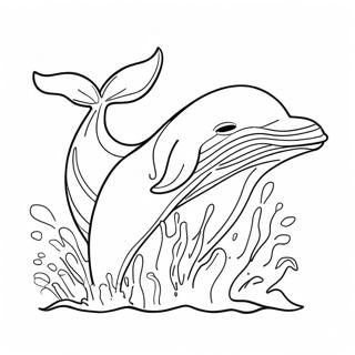 Page A Colorier De Baleine A Bosse Joueuse Eclaboussant 55632-46269