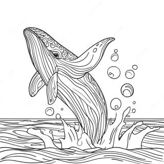 Page A Colorier De Baleine A Bosse Joueuse Eclaboussant 55632-46271