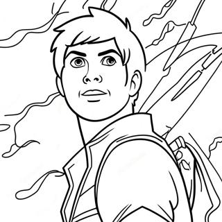 Page A Colorier Percy Jackson Avec Un Eclair 5564-4445