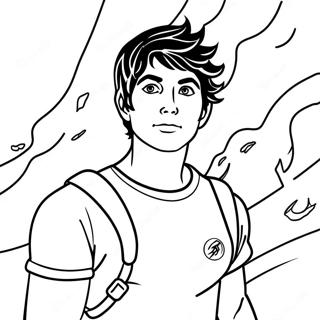 Page A Colorier Percy Jackson Avec Un Eclair 5564-4448