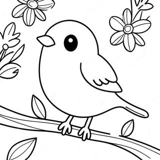 Page A Colorier Doiseau De Printemps 55651-46282