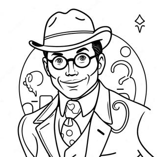 Page A Colorier Riddler Avec Point Dinterrogation 55692-46318