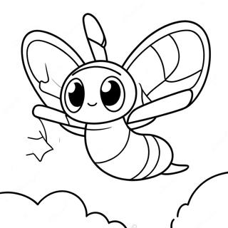 Beedrill Volant Dans Le Ciel Page A Colorier 55732-46346