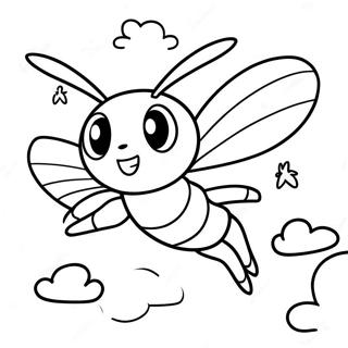 Beedrill Volant Dans Le Ciel Page A Colorier 55732-46347