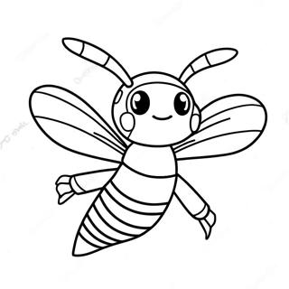 Beedrill Volant Dans Le Ciel Page A Colorier 55732-46348