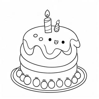 Page A Colorier De Gateau Danniversaire Mignon 55812-46413