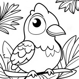 Page A Colorier Doiseau Tropical Colore 5584-4461