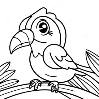 Page A Colorier Doiseau Tropical Colore 5584-4463