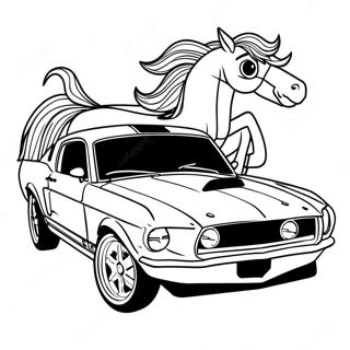 Page A Colorier Voiture De Course Mustang 55901-46484