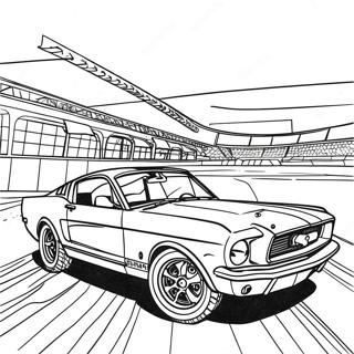 Page A Colorier Voiture De Course Mustang Vintage 55902-46493