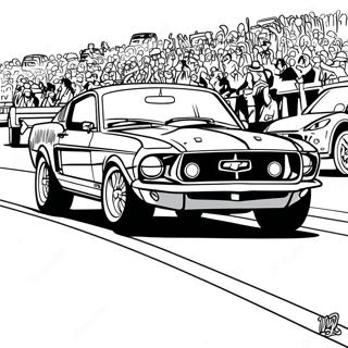 Page A Colorier Voiture De Course Mustang Vintage 55902-46495