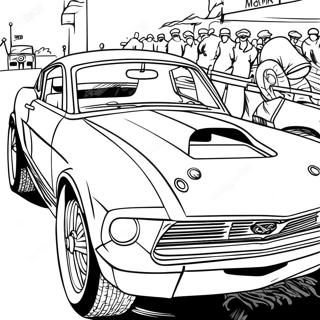 Page A Colorier Voiture De Course Mustang Vintage 55902-46496