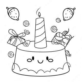 Page A Colorier Dune Carte Danniversaire Mignonne 55982-46550