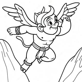 Page A Colorier De Hanuman Volant Avec Une Montagne 56012-46583