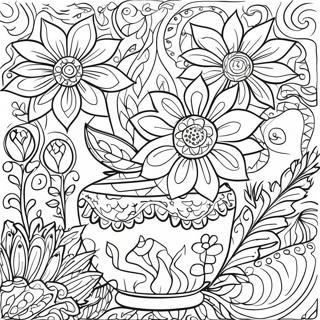 Page A Colorier De Design Floral En Poterie Talavera 56021-46574