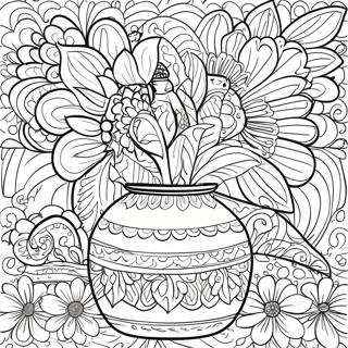 Page A Colorier De Design Floral En Poterie Talavera 56021-46576