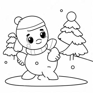 Page A Colorier De Mignonne Bataille De Boules De Neige 56032-46592