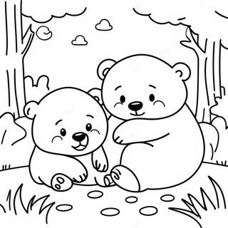 Page A Colorier De Mignons Ours En Hibernation 5604-4477