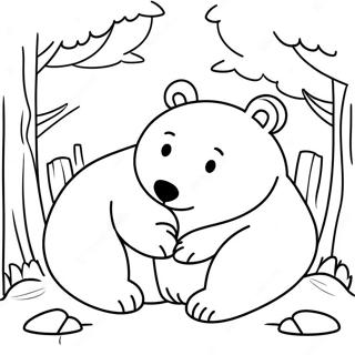 Page A Colorier De Mignons Ours En Hibernation 5604-4478