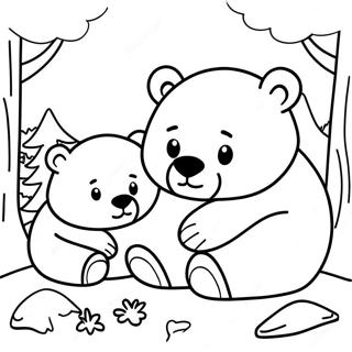 Page A Colorier De Mignons Ours En Hibernation 5604-4479