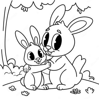 Page A Colorier De Scene Damour Mignonne De Bugs Bunny Et Lola 56082-46634