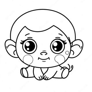 Page A Colorier Bebe Lol Adorable Avec De Grands Yeux 56112-46650