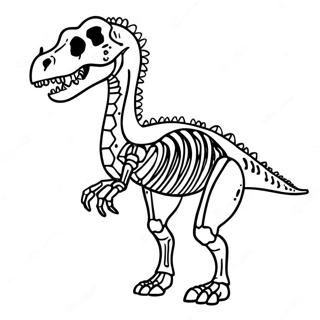 Page A Colorier Squelette De Dinosaure Radiographique 56122-46659