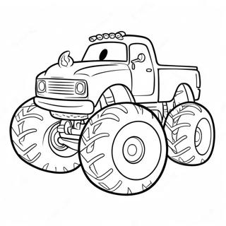 Page A Colorier Monster Truck De Noel Festif 56172-46698