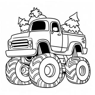 Page A Colorier Monster Truck De Noel Festif 56172-46700