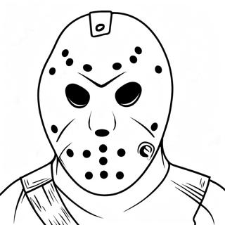 Masque Iconique De Jason Voorhees Page A Colorier 56191-46714