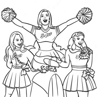 Pom Pom Girls Des Washington Commanders Page A Colorier 56202-46725