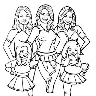 Pom Pom Girls Des Washington Commanders Page A Colorier 56202-46726