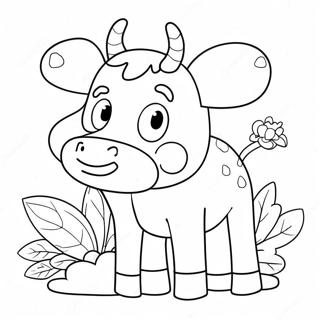 Page A Colorier De Vache Fraise Mignonne 5623-4492