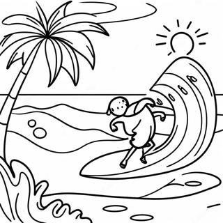 Surf Hawaïen Pages À Colorier