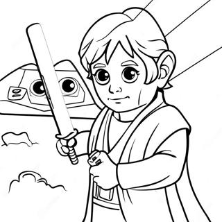 Page A Colorier Des Aventures De Jeunes Jedi 56351-46834