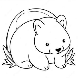 Page A Colorier De Wombat Mignon En Train De Dormir 56382-46867