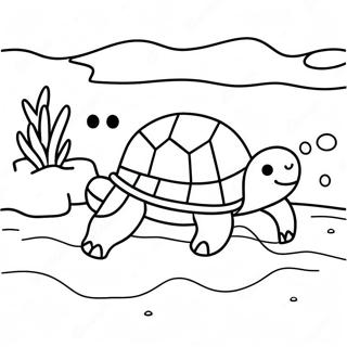 Page A Colorier De Tortue Minecraft Mignonne En Train De Nager 56392-46884