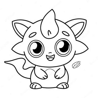 Page A Colorier Fakemon Mignon Avec De Grands Yeux 56532-46989