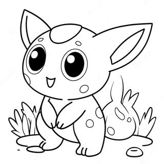 Page A Colorier Fakemon Mignon Avec De Grands Yeux 56532-46992